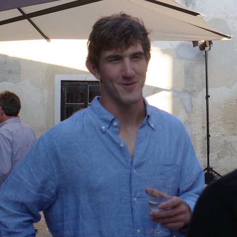 Tyler Corderman outdoors in a blue shirt